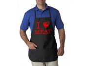 I Love Meat Steak Cookout Apron Funny Summer Barbeque Aprons One Size Fits Most