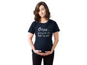 Maternity Oops Forgot To Take My Pill Funny Pregnancy NAVY Tee M