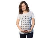 Maternity Mark Off Number Calendar T Shirt Funny Countdown Pregnancy Tee M