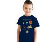 Youth Universal Size Chart T Shirt Cool Solar System Tee For Kids S