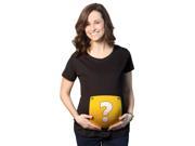 Maternity Question Mark Block T Shirt Nerdy Video Game Pregnancy Tee for Ladies Black XL