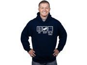 Eat Sleep Use Force Funny Vintage Movie Pullover Unisex Hoodie Navy Blue 3XL