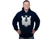 Polar Bear In Sunglasses Graphic Funny Cool Unisex Pull Over Hoodie Navy 3XL