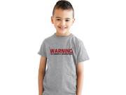 Youth Warning Unsupervised Funny Bad Child Parenting T shirt for Kids Grey XL