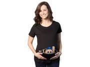 Maternity Peeking Baseball Player Baby Funny Pregnancy Gift T shirt Black XL