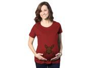 Maternity Peeking Kangaroo Baby Funny Pregnancy Shower Gift T shirt Cardinal XL