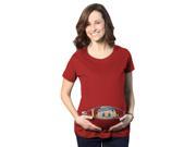 Maternity Peeking Exercise Workout Baby Funny Pregnancy Gift T shirt Cardinal XL