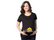 Maternity Peeking Miner Construction Baby Funny Pregnancy Gift T shirt Black XL