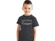Youth Powered By Science Funny Nerdy Scientific T shirt for Kids Charcoal L