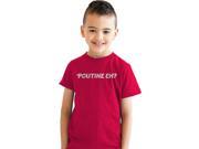 Youth Poutine Eh Funny Canadian Country Pride T shirt for Kids Red L