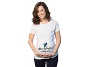 Maternity New Baby Boy Coming Pregnancy Announcement T shirt Blue Bird White XL