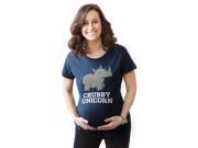 Maternity Chubby Unicorn Rhino Funny Pregnancy Announcement T shirt Navy XL