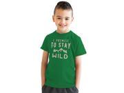 Youth I Promise To Stay Wild Funny Outdoor Camping Mountains T shirt Green L