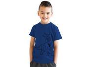 Youth Roaring Triceraptops Funny Nerdy Science Dinosaur Sketch T shirt Royal Blue M