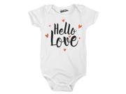 Hello Love Adorable Heart Infant Baby Creeper Bodysuit White 12 18 Months