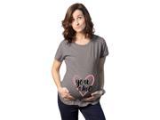Maternity You and Me Heart Bump Cute Pregnancy Announcement T shirt Grey S