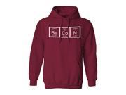 Chemistry of Bacon Nerdy Element Science Unisex Pull Over Hoodie Cardinal 3XL