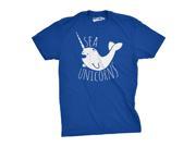 Youth Sea Unicorns Nautical Smiling Narwhal Ocean T shirt for Kids Royal Blue M