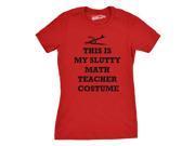 Women s Slutty Math Teacher Costume T Shirt Halloween Costume Tee For Women XL