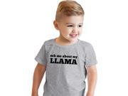 Toddler Ask Me About My Llama Funny Animal Face Flip Up T shirt 4T