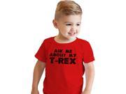 Toddler Ask Me About My T Rex T Shirt Funny Cool Flip Up Dino Trex Shirt for Kids red 4T