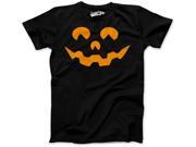 Youth Cartoon Eyes Pumpkin Face Funny Fall Halloween Spooky T shirt Black L