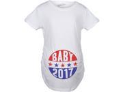 Maternity Baby 2017 Campaign Funny President Pregnancy Announcement T shirt White L