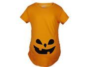 Maternity Teardrop Eyes Pumpkin Face Halloween Pregnancy Announcement T shirt Orange M