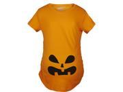 Maternity Surprised Pumpkin Face Funny Halloween Pregnancy Announcement T shirt Orange XL