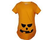 Maternity 2 Teeth Square Nose Pumpkin Face Funny Fall Halloween Spooky T shirt Orange XL