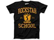 Youth Rockstar School Funny College Parody University Varsity Rock N Roll T shirt Black L