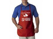 Chance Of Wine Apron Funny Summer Barbeque Drinking Apron One size fits most