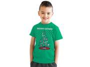 Youth Meowy Christmas Cat Tree Ugly Christmas Sweater T shirt GREEN L