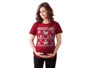 Maternity 8 Bit Cat Butt Ugly Christmas Sweater Funny Expecting Pregnancy T Shirt S