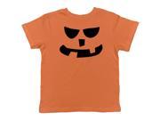 Toddler 2 Teeth Square Nose Pumpkin Face Funny Fall Halloween Spooky T shirt Orange 2T