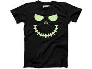 Youth Skeleton Zipper Pumpkin Face Glowing Halloween T shirt M