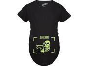 Maternity X Ray Turn The Lights Off Funny Pregnancy Announcement Glowing T shirt Black XL