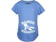 Maternity Babies Are Magical Funny Unicorn Pregnancy Announcement T shirt Heather Blue XXL