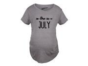 Maternity Due In July Pregnancy Announcement Baby Bump T shirt Grey M