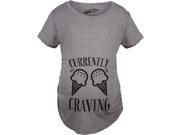 Maternity Currently Craving Ice Cream Funny Pregnancy Announcement T shirt Grey XL