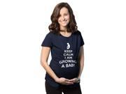 Womens Pregnancy Keep Calm Im Growing A Baby Funny Maternity T Shirt XXL