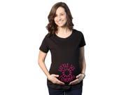 Womens Pregnancy Little Sis Loading Funny Maternity T Shirt M