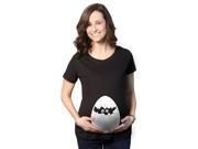Womens Hatching Egg Maternity T Shirt Funny Pregnancy Tee S