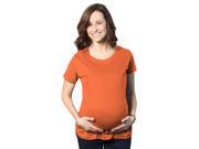 Maternity Shirt Blank Pregnancy Soft Short Sleeve Cotton Fitted T shirt L