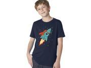 Youth Super Rocket T Shirt Funny Outer Space Tee For Kids XL
