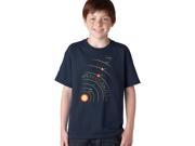 Youth Planets With Sun T Shirt Cool Solar System Tee For Kids L