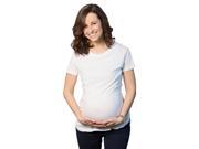 Maternity 3 Pack Blank Pregnancy Soft Short Sleeve Cotton Fitted T shirts M