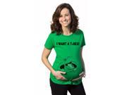 Women s I Want A T Rex Maternity T Shirt Cute Funny Dino Pregnancy Tee L