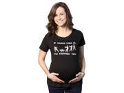 Maternity If Zombies Chase Us Im Tripping You Funny Pregnancy T Shirt for Women M