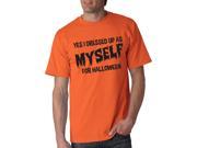 I Dressed Up As Myself For Halloween T Shirt Funny Costume Tee 3XL